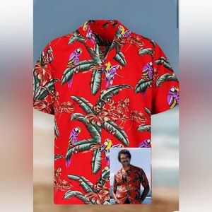 Magnum PI Tom Selleck Jungle Bird Hawaiian Shirt S Made in Hawai’i